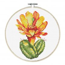 Kit point de croix avec tambour - Ladybird - Cactus jaune
