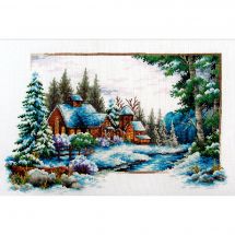 Kit broderie point de croix - Needleart World - Paysage de neige