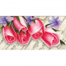 Kit broderie point de croix - Needleart World - Roses et musique