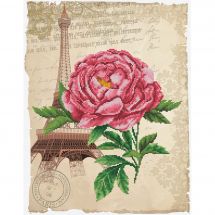 Kit point de croix - Ladybird - Rose romantique
