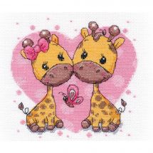 Kit point de croix - Oven - Girafes amoureuses