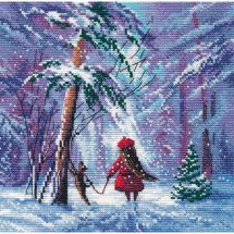 Kit broderie point de croix - Oven - Conte d'hiver