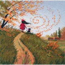 Kit broderie point de croix - Oven - Brise d'automne