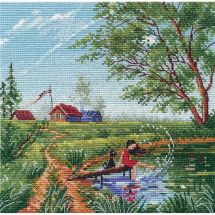 Kit broderie point de croix - Oven - Jeux d'été