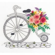 Kit au point de broderie  - Panna - Bouquet sur roues