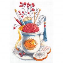 Kit point de croix - Panna - Tasse d'artiste