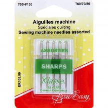 Aiguilles machine à coudre - Sew Easy - Aiguilles pour quilting - T60/70/80