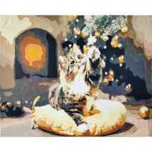 Kit de peinture par numéro - Craft Buddy - Chat festif