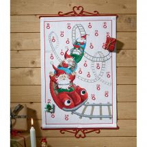 Kit point de croix - Permin - Calendrier de l'Avent - Manège du Père Noël