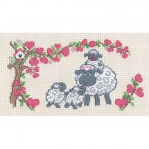 Kit point de croix - Permin - Famille moutons