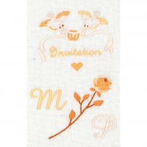 Kit de carte à broder  - Princesse - Mariage