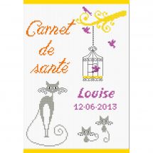 Kit de protège carnet à broder - Princesse - Les chats