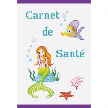 Kit de protège carnet à broder - Princesse - Fonds Marins