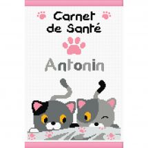 Kit de protège carnet à broder - Princesse - Petits chats