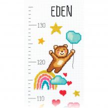 Kit de toise à broder - Princesse - Mon petit monde arc-en-ciel