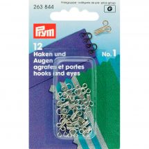 Agrafes - Prym - N°1 - 12 paires - Coloris argent