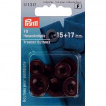 Boutons 4 trous - Prym - 10 boutons pour pantalons - 15/17 mm