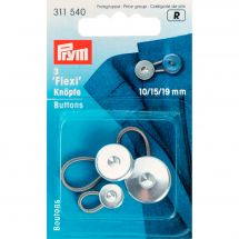 Boutons divers  - Prym - 3 boutons Flexi - 10/15/19 mm