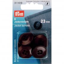 Boutons 4 trous - Prym - 6 boutons pour vestes 23 mm