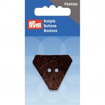 Boutons 2 trous - Prym - Bouton triangle coco brun - 30 mm