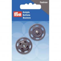 Boutons pression - Prym - Boutons pression à coudre en laiton gris - 25 mm