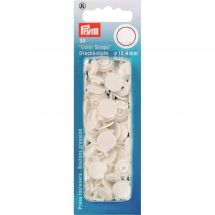 Boutons pression - Prym - 30 boutons à riveter blanc - 12.4 mm