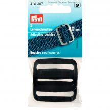 Boucles et clips - Prym - Boucles coulissantes noires - 40 mm 