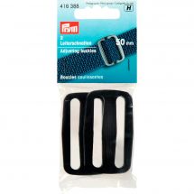 Boucles et clips - Prym - Boucles coulissantes noires - 50 mm