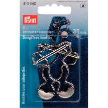 Accessoire fermeture - Prym - Boucles pour salopettes argent - 35 mm