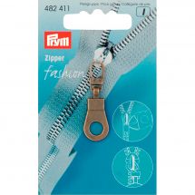 Tirette pour fermeture - Prym - Fashion zipper - oeillet laiton antique