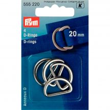 Accessoire pour sac - Prym - Anneaux en D - 20 mm argent