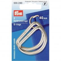 Accessoire pour sac - Prym - Anneaux en D - 40 mm argent