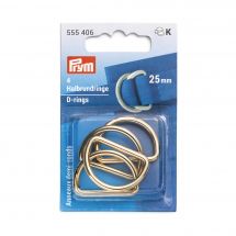 Accessoire pour sac - Prym - Anneaux en D - 25 mm or