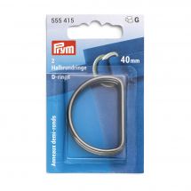 Accessoire pour sac - Prym - Anneaux en D - 40 mm argent foncé