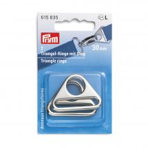 Accessoire pour sac - Prym - Anneaux triangulaires coloris argent - 30 mm