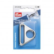 Accessoire pour sac - Prym - Anneaux triangulaires coloris argent - 40 mm