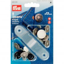 Boutons de jeans - Prym - 8 boutons argent - 17 mm