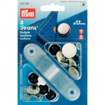 Boutons de jeans - Prym - 8 boutons argent - 17 mm