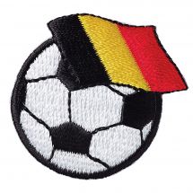 Ecusson thermocollant - Prym - Ballon football - drapeau belge