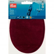 Renforts Thermocollants - Prym - Renforts imitation daim rouge foncé