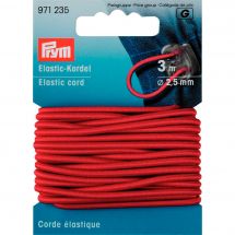 Elastique - Prym - Corde élastique 2,5mm rouge