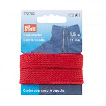 Renforts Thermocollants - Prym - Cordon pour sweat à capuche 17 mm rouge