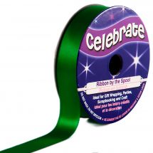 Satin en bobine - Celebrate - Satin vert foncé uni - 13 mm x 6 m