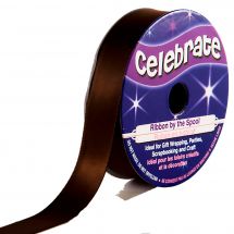 Satin en bobine - Celebrate - Satin marron foncé - 13 mm x 6 m 