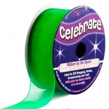 Organza en bobine - Celebrate - Organza vert - 20 mm x 5 m 