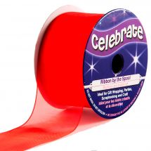 Organza en bobine - Celebrate - Organza rouge uni - 32 mm x 5 m 