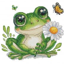 Fiche Point de Croix - Les petites croix de Lucie - Animal série Grenouille