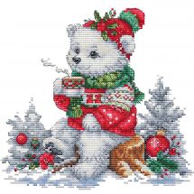 Fiche Point de Croix - Les petites croix de Lucie - Ourson de Noël