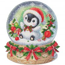 Fiche Point de Croix - Les petites croix de Lucie - Boule à neige pingouin