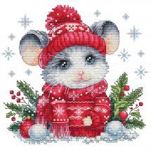 Fiche Point de Croix - Les petites croix de Lucie - Souris de Noël 2024